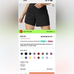 HALARA Bundle of 2 pairs Women's High Waist Yoga Shorts- Black, Terracotta